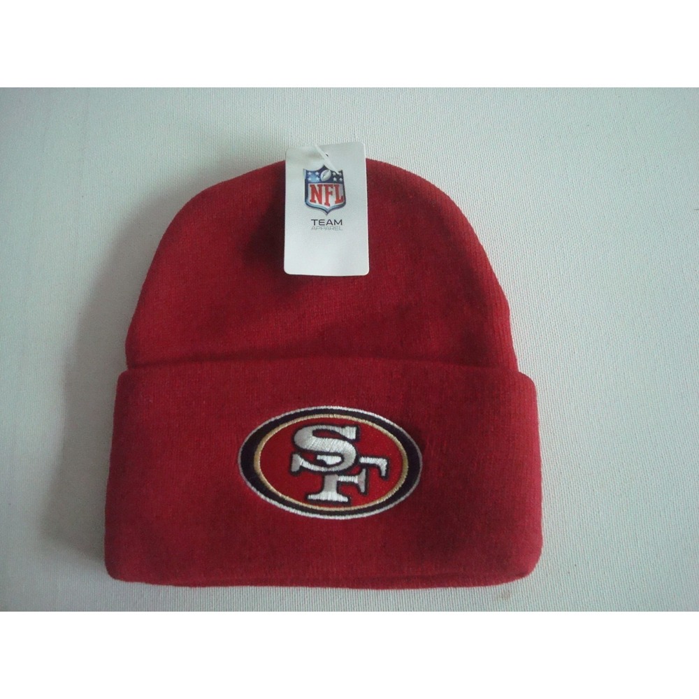 SAN FRANCISCO 49ERS BEANIE KNIT TOBOGGAN CUFFED    HAT CAP 00S‎ Y2K VINTAGE M6
